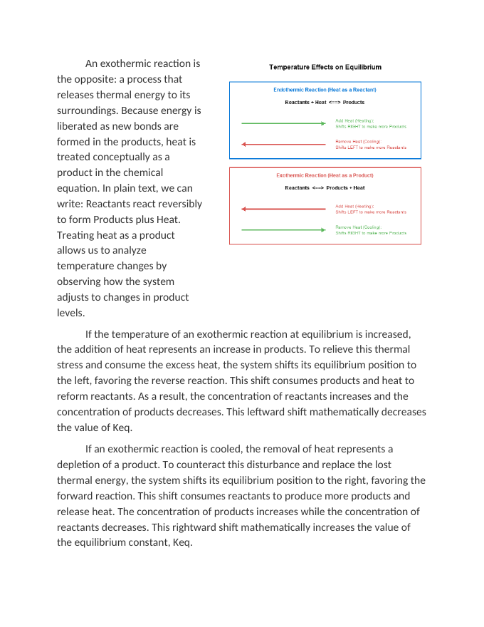 Predicting Shifts in Equilibrium via Temperature Changes Reading Worksheet sample page