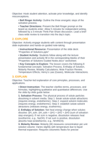 Properties of Solutions 5E Lesson Plan sample page