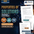 Properties of Solutions Bell Ringers & Exit Tickets cover