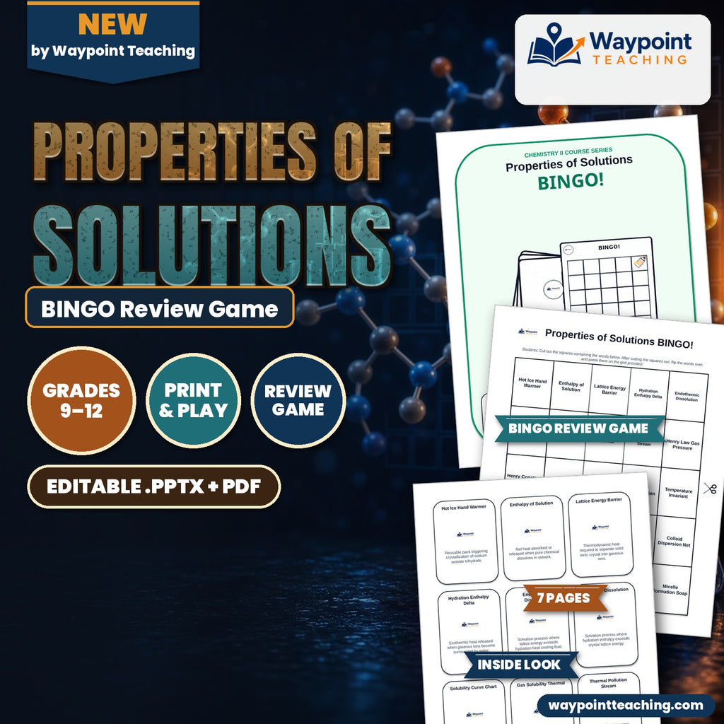 Properties of Solutions BINGO Review Game cover