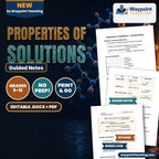 Properties of Solutions Guided Notes cover