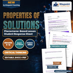 Properties of Solutions Phenomena-Based Lesson: Instant Exothermic Freezing of Supersaturated Sodium Acetate Hot Ice Student Response Sheet cover