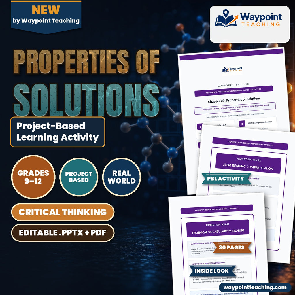 Properties of Solutions Project-Based Learning Activity cover