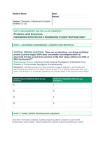 Proteins & Enzymes Phenomena-Based Lesson: Infectious Conformational Propagation of Misfolded Prion Proteins in Transmissible Spongiform Encephalopathy Student Response Sheet sample page