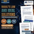 Raoult’s Law and Ideal Solutions: Vapor Pressure Lowering, Volatile Binary Mixtures, and Fractional Distillation Curves CER Phenomena Worksheet cover