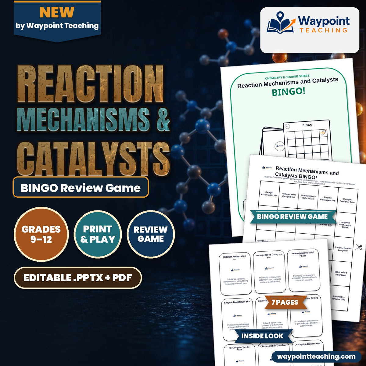Reaction Mechanisms & Catalysts BINGO Review Game cover