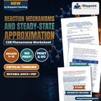 Reaction Mechanisms and Steady-State Approximation: Elementary Steps, Molecularity, Intermediates, and Rate-Determining Steps CER Phenomena Worksheet cover