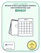 Review of Gas Laws: Boyle's, Charles's, & Combined Gas Law BINGO Review Game sample page