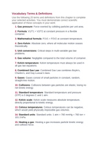 Review of Gas Laws: Boyle's, Charles's, & Combined Gas Law Vocabulary Choice Board sample page
