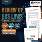 Review of Gas Laws: Boyle's, Charles's, & Combined Gas Law Vocabulary Choice Board cover