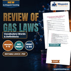 Review of Gas Laws: Boyle's, Charles's, & Combined Gas Law Vocabulary Words & Definitions cover