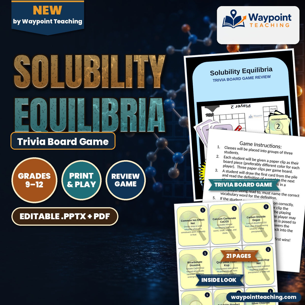Solubility Equilibria Trivia Board Game cover