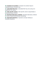 Solubility Equilibria Vocabulary Words & Definitions sample page
