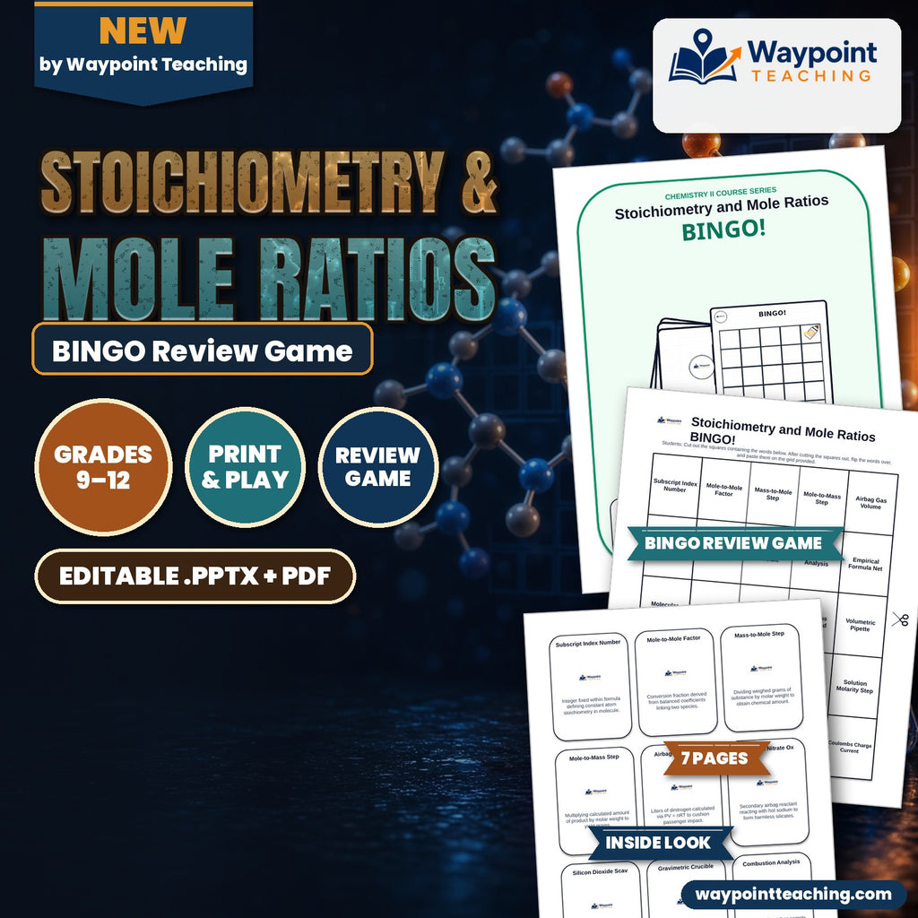 Stoichiometry & Mole Ratios BINGO Review Game cover