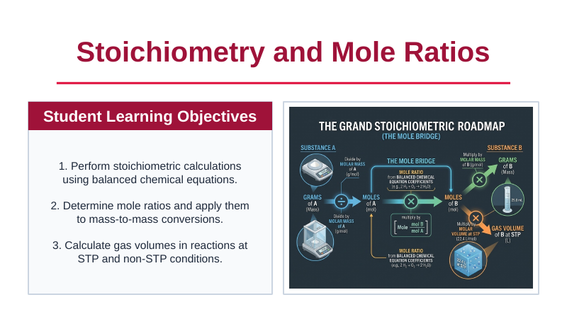 Stoichiometry & Mole Ratios Slide Show Presentation sample page