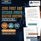 Zero First and Second Order Reaction Graphing Reading Worksheet cover