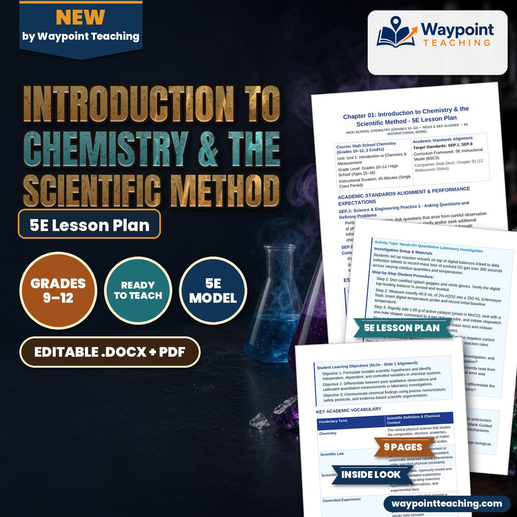 Introduction to Chemistry & the Scientific Method 5E Lesson Plan cover