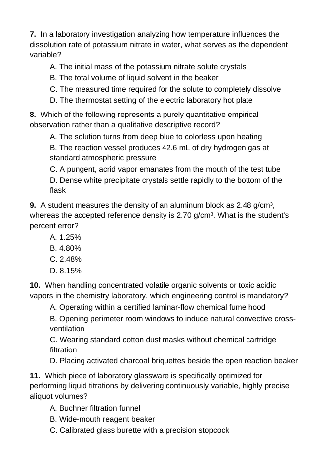 Introduction to Chemistry & the Scientific Method Lesson Quiz sample page