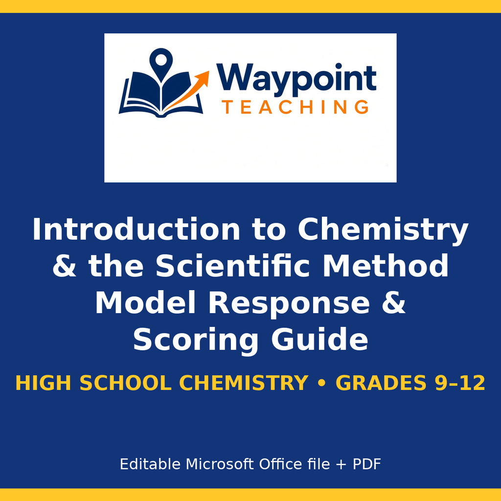 Introduction to Chemistry & the Scientific Method Model Response & Scoring Guide cover