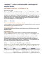 Introduction to Chemistry & the Scientific Method Model Response & Scoring Guide sample page