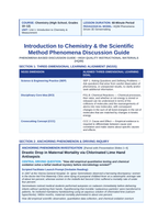 Introduction to Chemistry & the Scientific Method Phenomena-Based Lesson: Drastic Drop in Maternal Mortality via Chlorinated Lime Hand Antisepsis Teacher Discussion Guide sample page