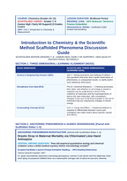 Introduction to Chemistry & the Scientific Method Scaffolded Phenomena-Based Lesson: Drastic Drop in Maternal Mortality via Chlorinated Lime Hand Antisepsis Teacher Discussion Guide sample page