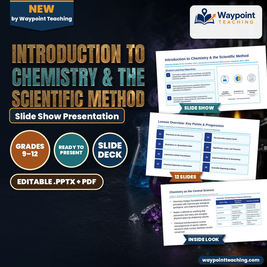 Introduction to Chemistry & the Scientific Method Slide Show Presentation cover