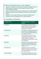Ionic Bonding & Ionic Compounds 5E Lesson Plan sample page