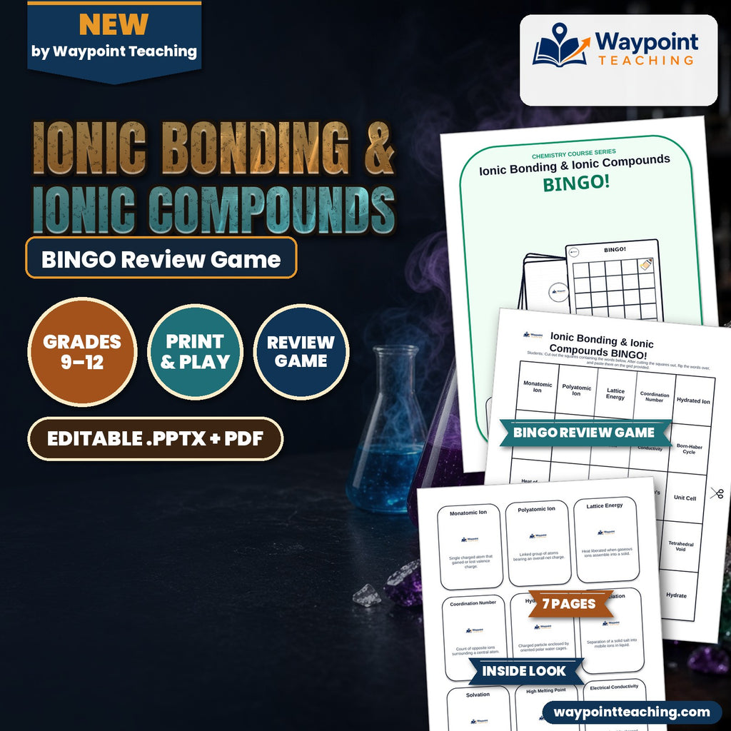 Ionic Bonding & Ionic Compounds BINGO Review Game cover