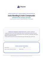 Ionic Bonding & Ionic Compounds Differentiation Stations sample page