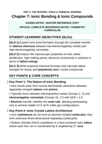 Ionic Bonding & Ionic Compounds Guided Notes sample page