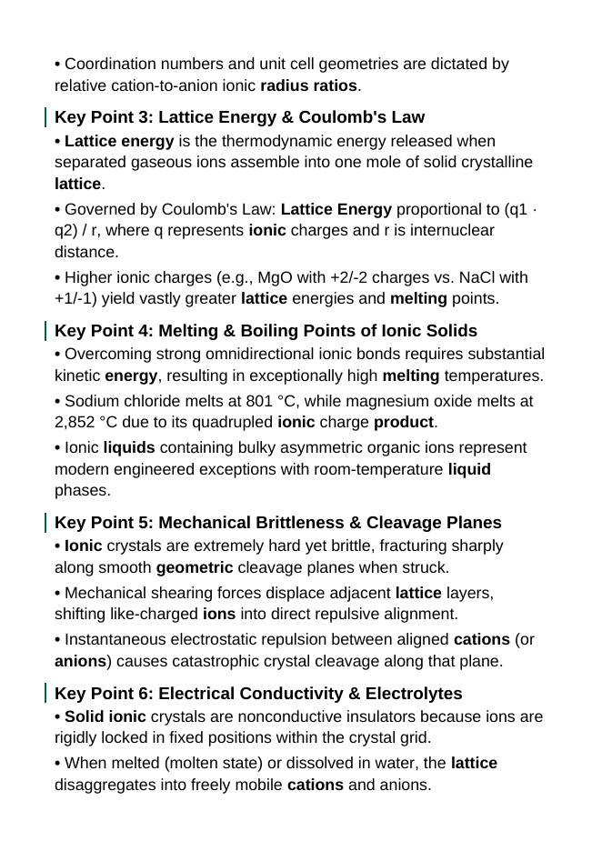 Ionic Bonding & Ionic Compounds Guided Notes sample page