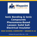 Ionic Bonding & Ionic Compounds Phenomena-Based Lesson: Solid Salt Electrical Insulator Becoming an Electrical Conductor When Melted Teacher Discussion Guide cover