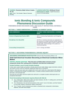 Ionic Bonding & Ionic Compounds Phenomena-Based Lesson: Solid Salt Electrical Insulator Becoming an Electrical Conductor When Melted Teacher Discussion Guide sample page