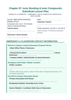 Ionic Bonding & Ionic Compounds Substitute Lesson Plan sample page