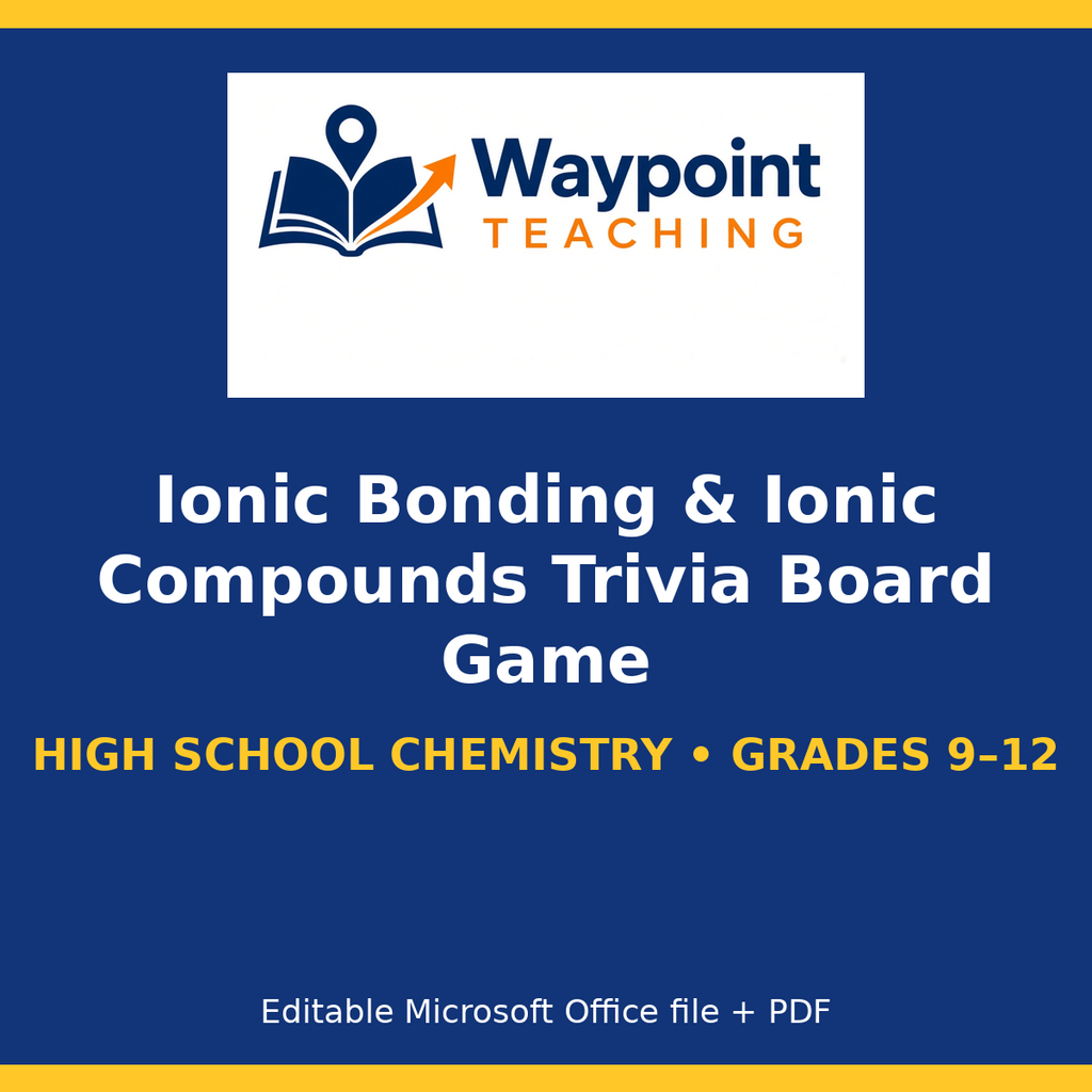 Ionic Bonding & Ionic Compounds Trivia Board Game cover