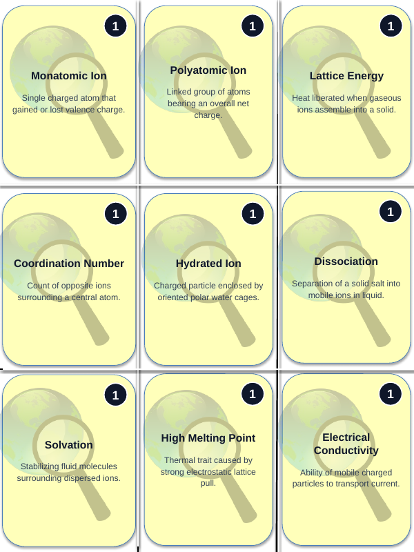 Ionic Bonding & Ionic Compounds Trivia Board Game sample page