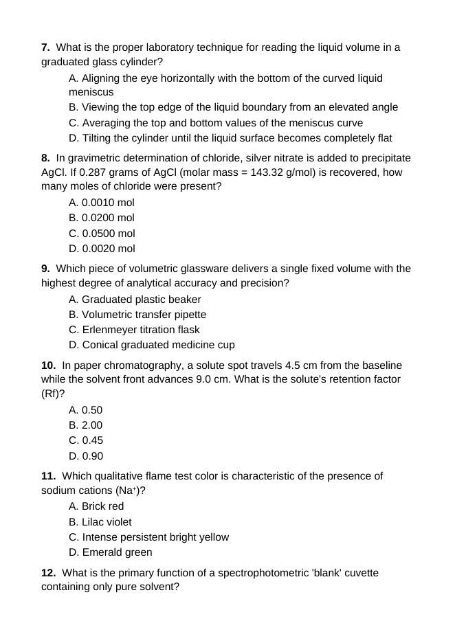 Laboratory Skills & Applied Problem Solving Lesson Quiz sample page