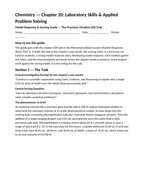Laboratory Skills & Applied Problem Solving Model Response & Scoring Guide sample page