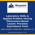 Laboratory Skills & Applied Problem Solving Phenomena-Based Lesson: Precision Equivalence Point Detection in Single-Drop Acid-Base Titration Presentation cover