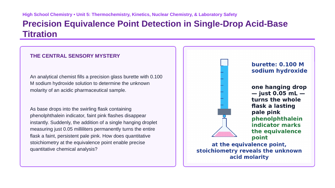 Laboratory Skills & Applied Problem Solving Phenomena-Based Lesson: Precision Equivalence Point Detection in Single-Drop Acid-Base Titration Presentation sample page