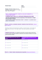 Laboratory Skills & Applied Problem Solving Scaffolded Phenomena-Based Lesson: Precision Equivalence Point Detection in Single-Drop Acid-Base Titration Student Response Sheet sample page