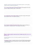 Laboratory Skills & Applied Problem Solving Scaffolded Phenomena-Based Lesson: Precision Equivalence Point Detection in Single-Drop Acid-Base Titration Student Response Sheet sample page