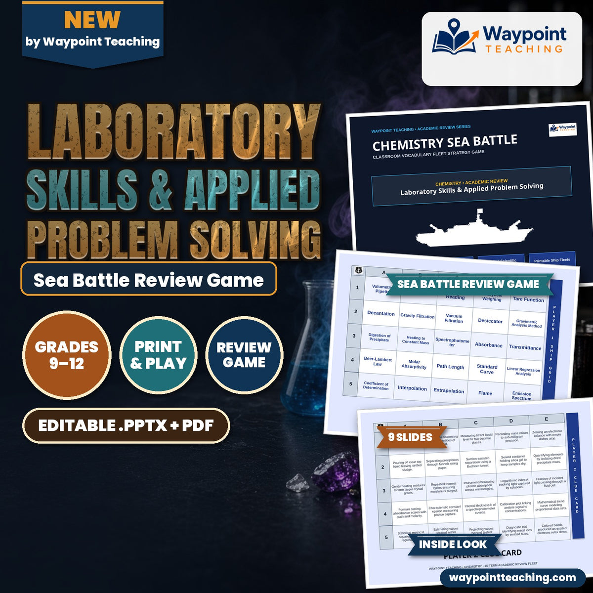 Laboratory Skills & Applied Problem Solving Sea Battle Review Game cover