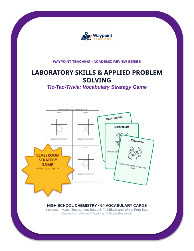 Laboratory Skills & Applied Problem Solving Tic-Tac-Toe Review Game sample page