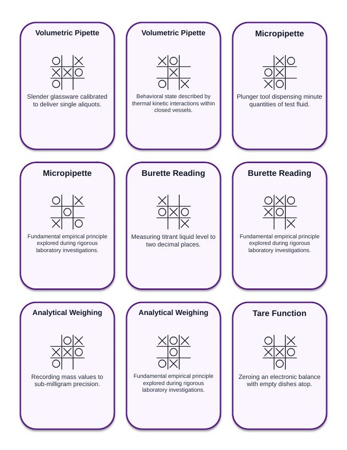 Laboratory Skills & Applied Problem Solving Tic-Tac-Toe Review Game sample page