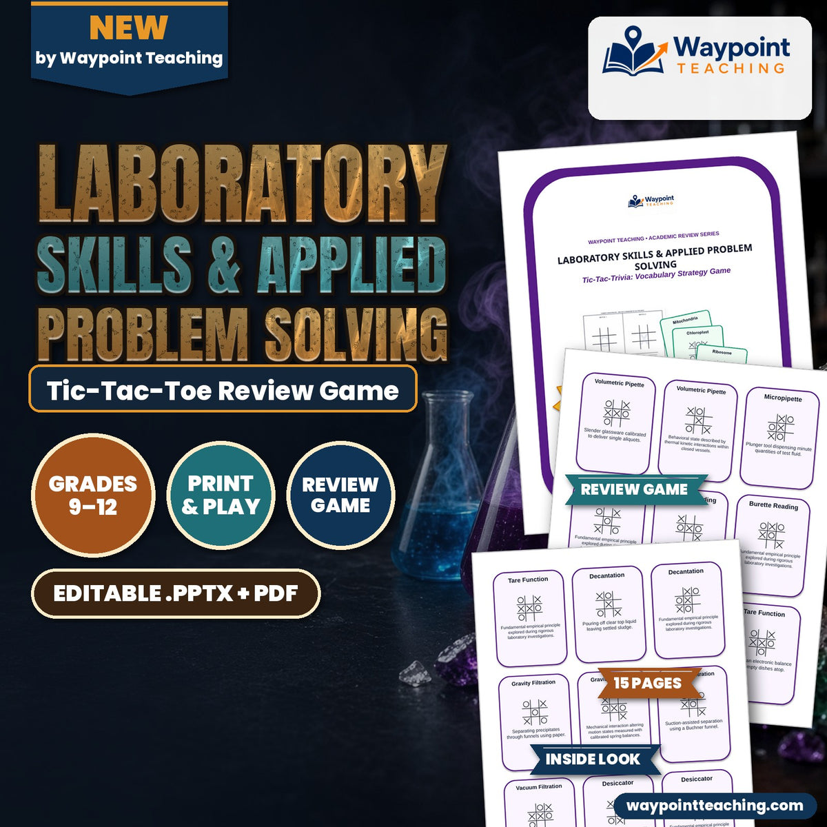 Laboratory Skills & Applied Problem Solving Tic-Tac-Toe Review Game cover