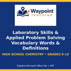 Laboratory Skills & Applied Problem Solving Vocabulary Words & Definitions cover