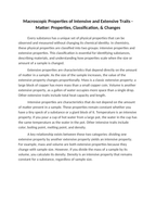 Macroscopic Properties of Intensive and Extensive Traits Reading Worksheet sample page