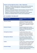 Matter: Properties, Classification, & Changes 5E Lesson Plan sample page
